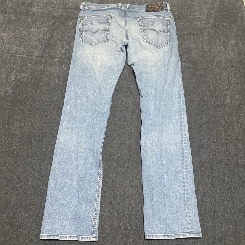 Diesel Jeans Mens 32x32 Blue Safado Regular Slim Straight Light Wash ORZ16 - Picture 6 of 7